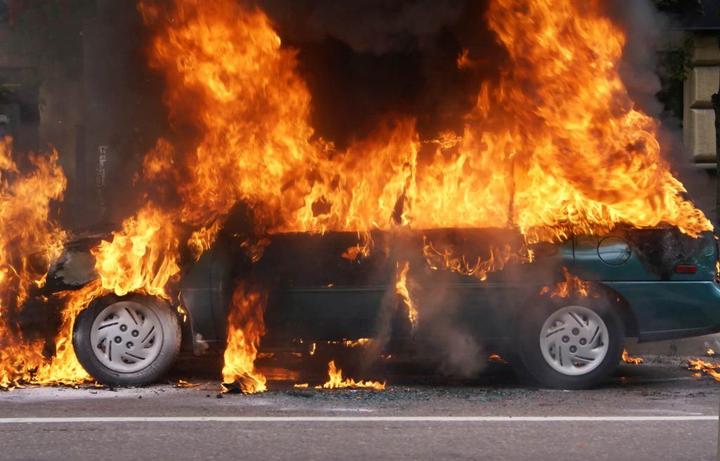 car fire