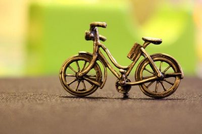 gold bicycle