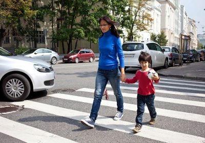 pedestrians crossing