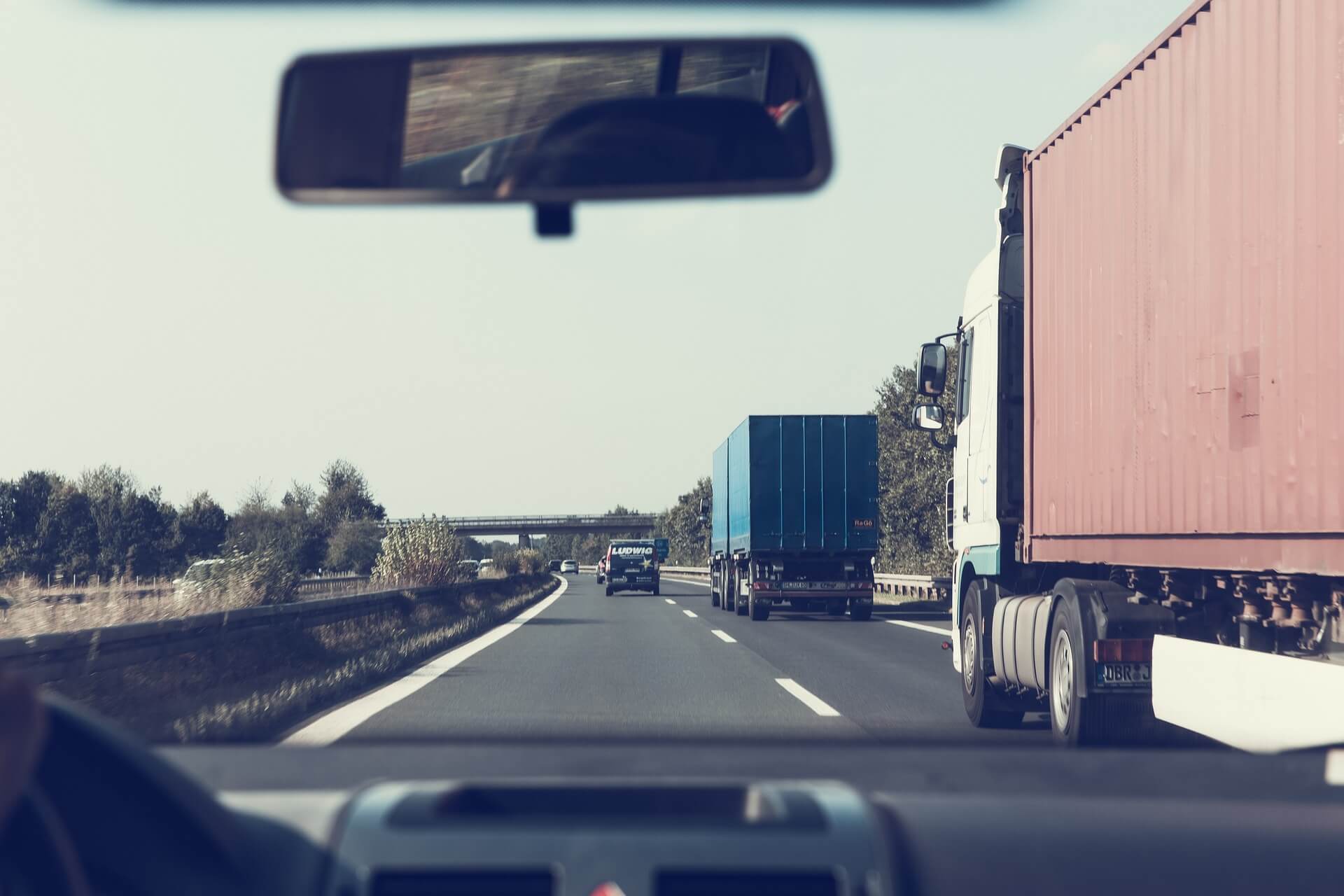 trucks on highway