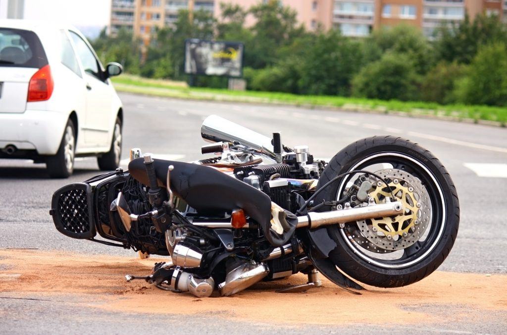 crashed motorcycle